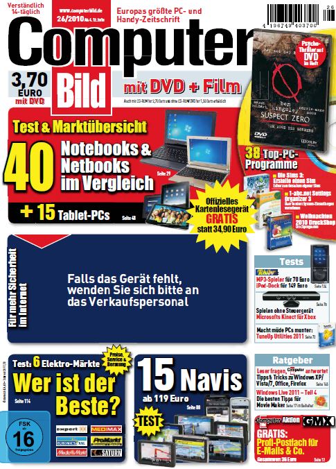 Computerbild Magazin No 26 vom 04 Dezember 2010